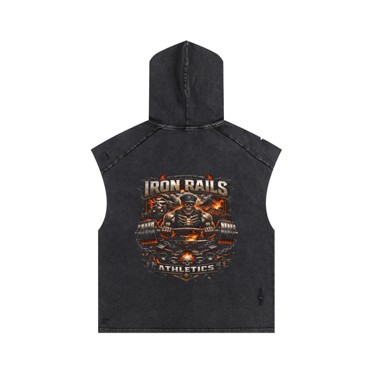 IR Snow Washed Hooded Tank Top