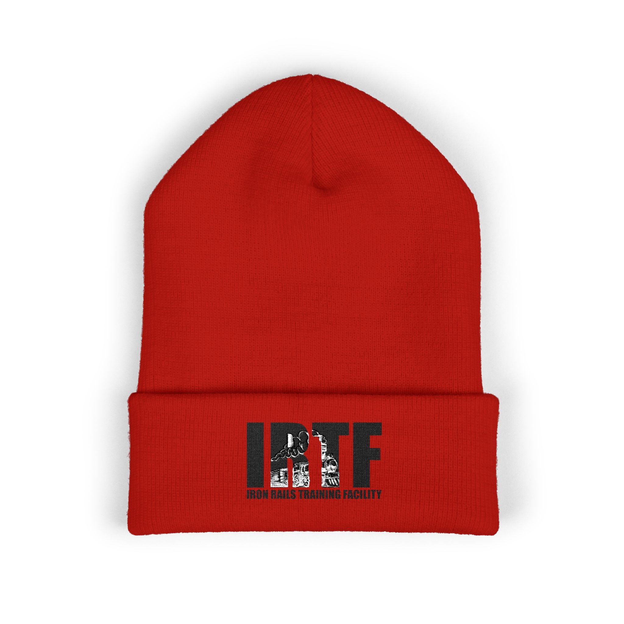 BTF Distressed Logo Beanie | Cuffed Embroidered Knit Hat