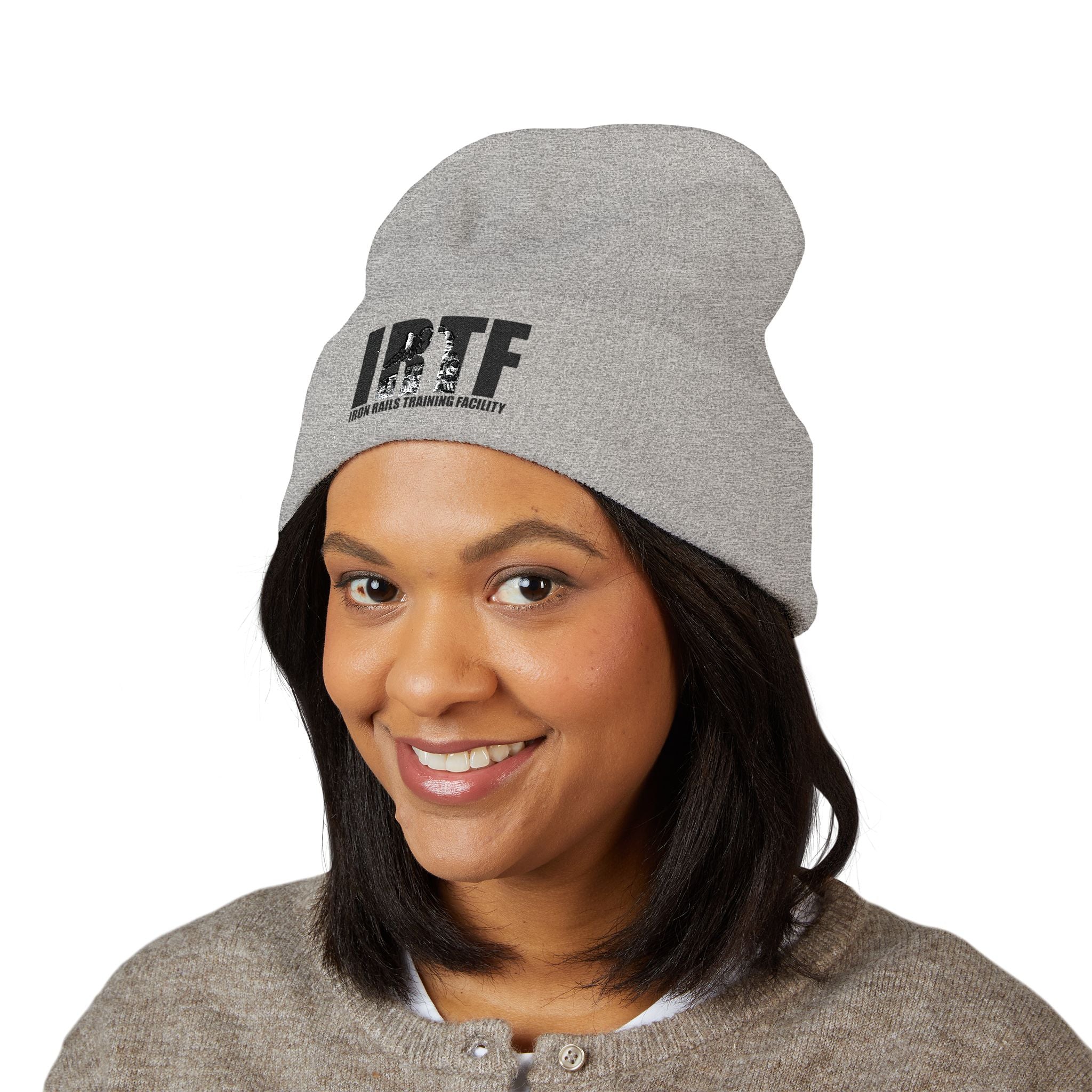 BTF Distressed Logo Beanie | Cuffed Embroidered Knit Hat