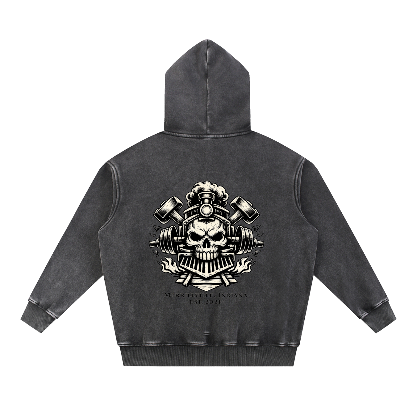 IR Snow Wash Oversize Hoodie