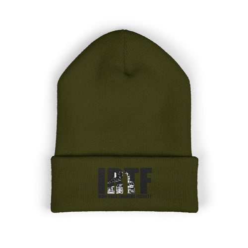 BTF Distressed Logo Beanie | Cuffed Embroidered Knit Hat