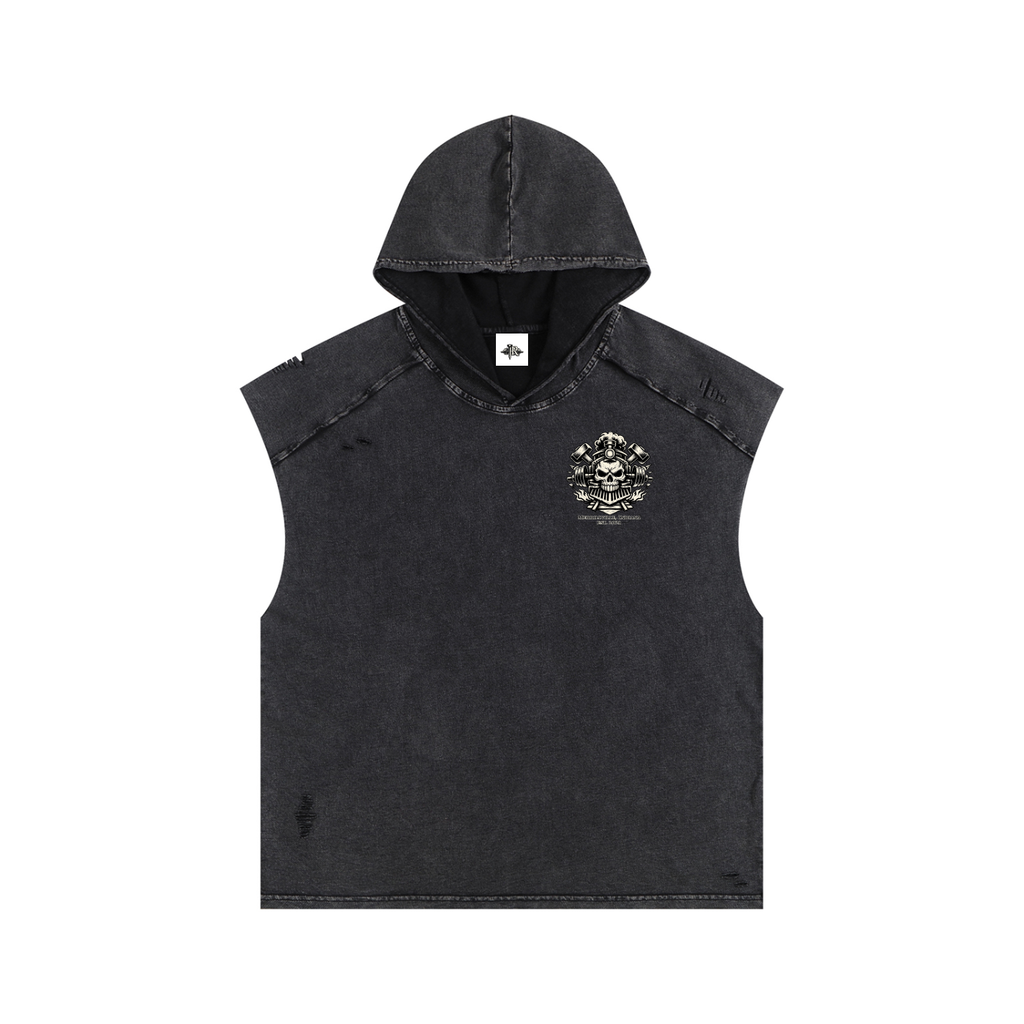 IR Snow Washed Hooded Tank Top