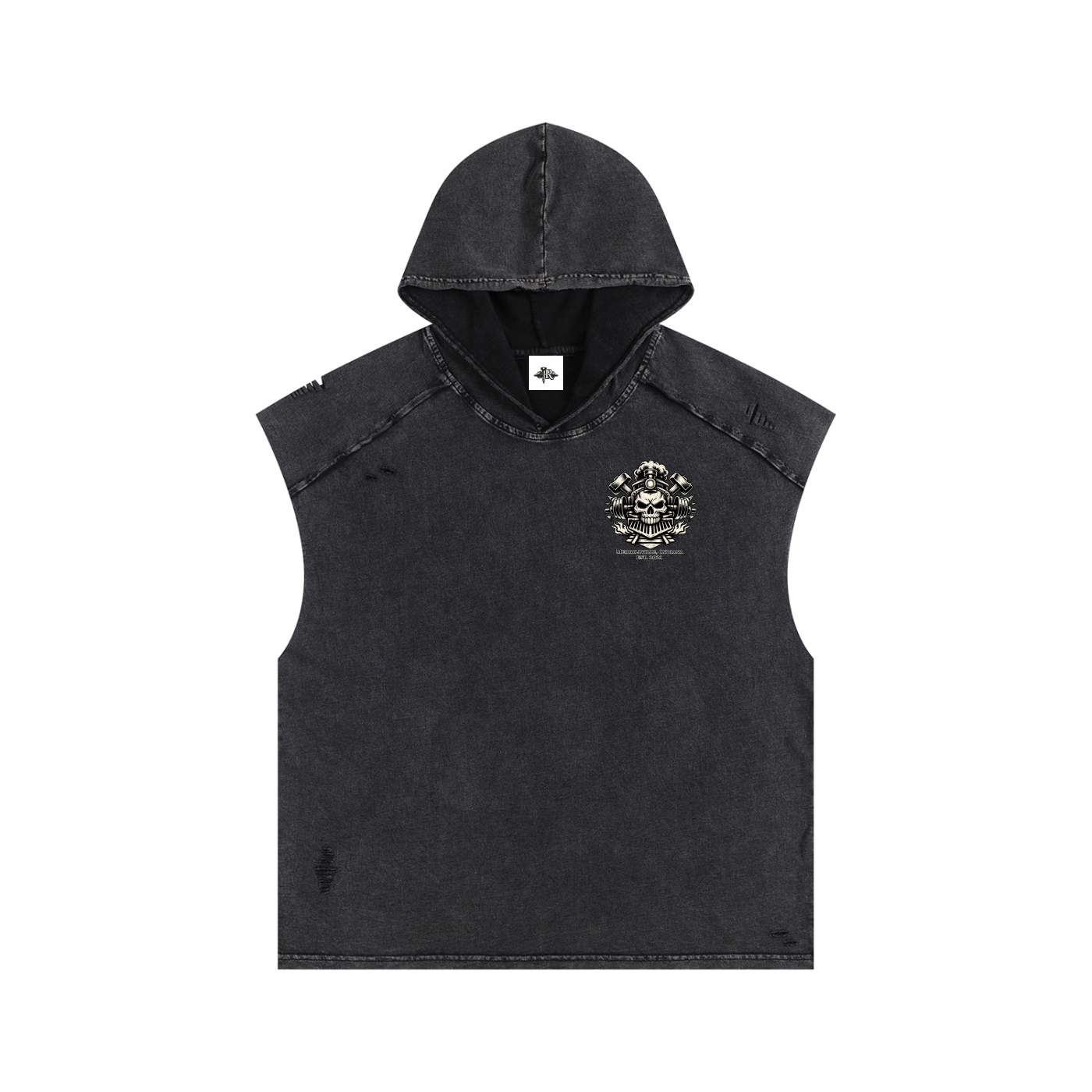 IR Snow Washed Hooded Tank Top