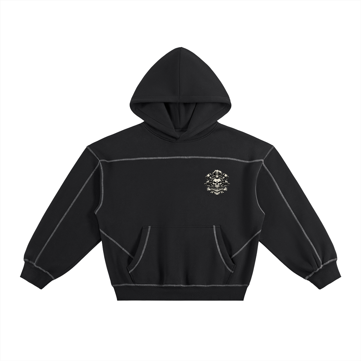 IR Contrast-Stitched Fleece Hoodie